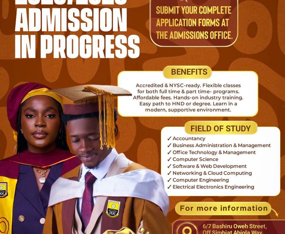Lagos City Polytechnic is open to receiving applications from suitable and qualified applicants for the 2025/2026 Academic session